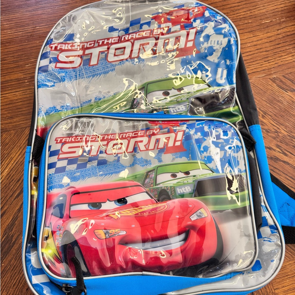 Disney Cars Backpack - Red, Green, and Blue